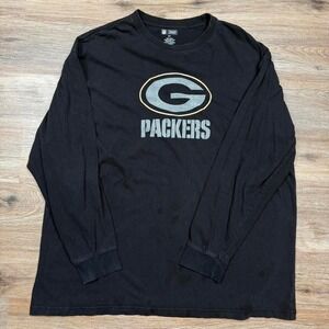 black green bay packers NFL long sleeve graphic shirt